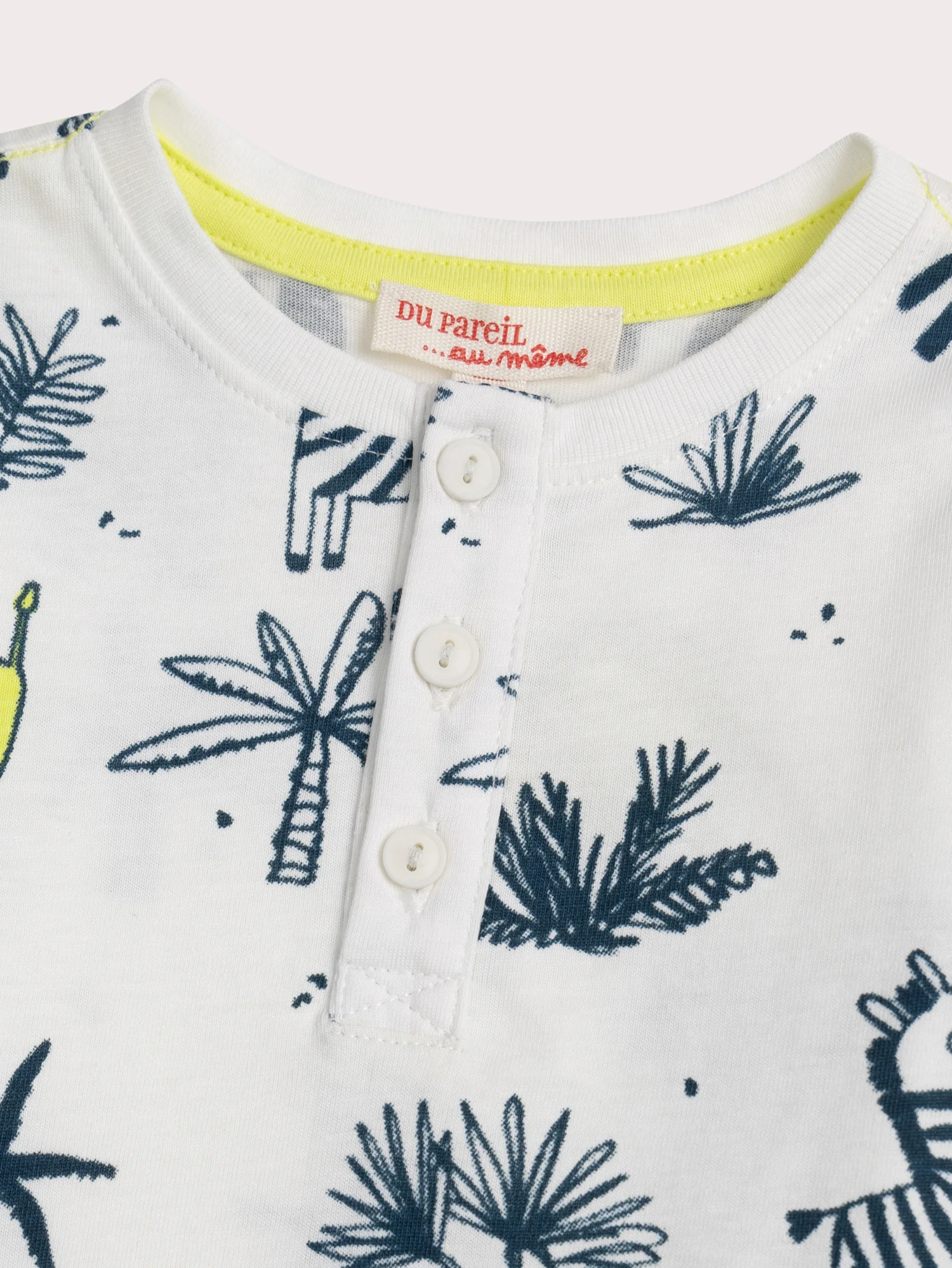 T-shirt con collo tunisino per bebé maschio - Image 2
