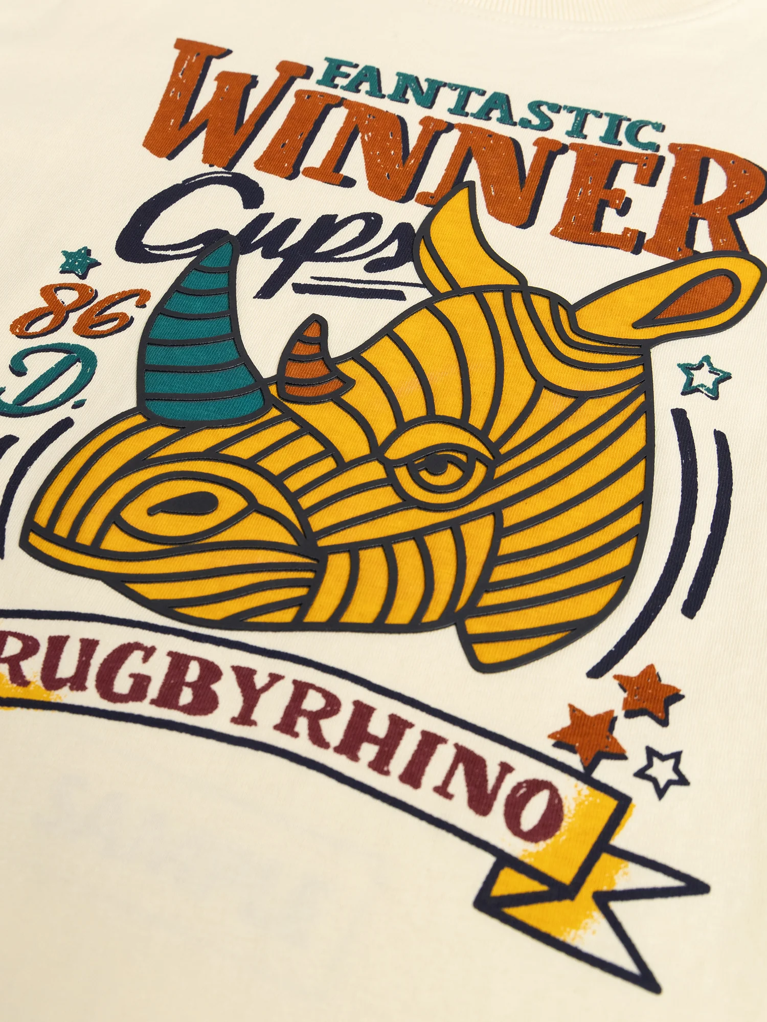T-Shirt crema animazione rinoceronte per ragazzi - Image 2