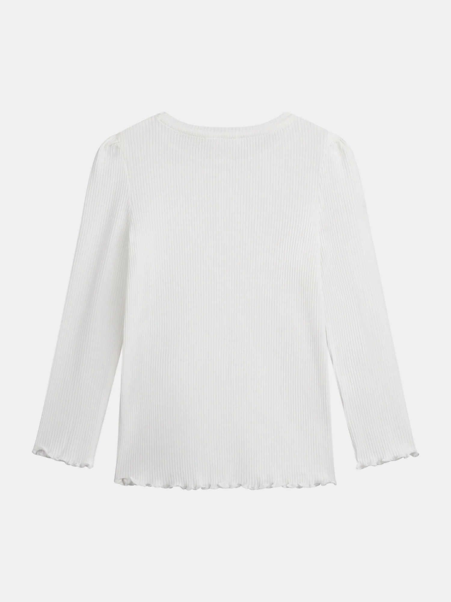 T-shirt ecru a coste con animazione unicorno per ragazze - Image 3