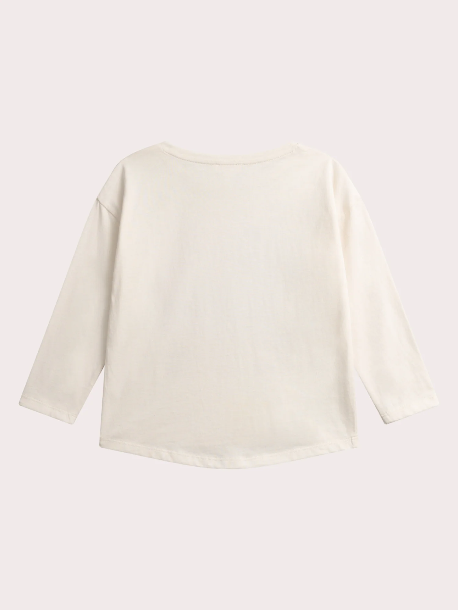 T-shirt ecru con animazione giraffa e paillettes per ragazze - Image 3