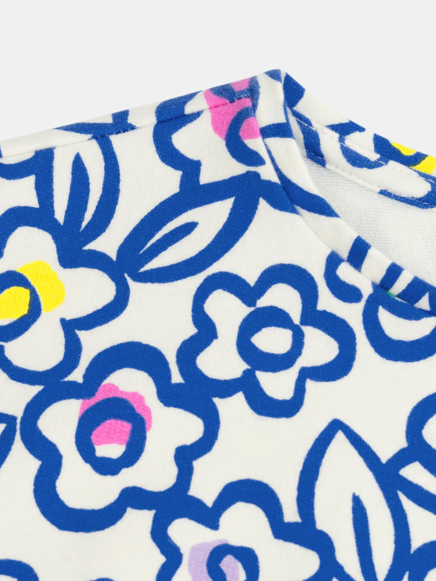 T-shirt Ecru con Stampa Floreale per Ragazze - Image 5