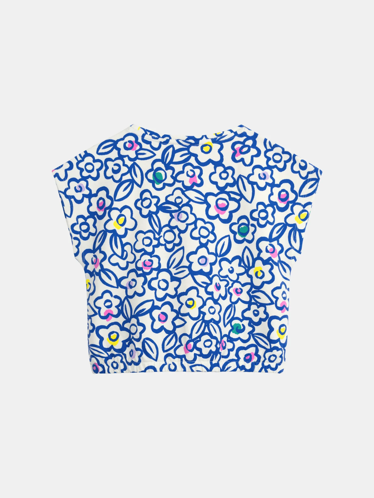 T-shirt Ecru con Stampa Floreale per Ragazze - Image 7