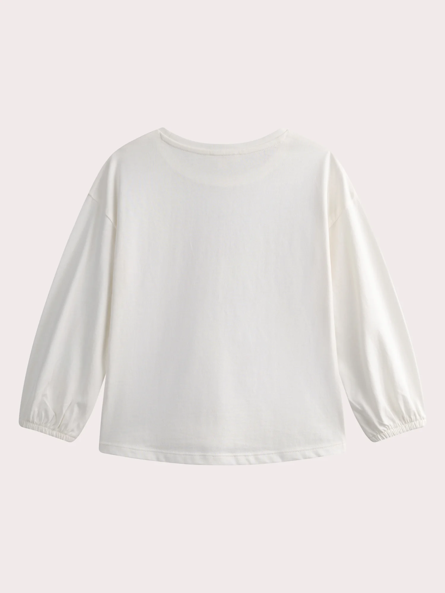 T-shirt ecru maniche lunghe animazione uccelli - Image 3