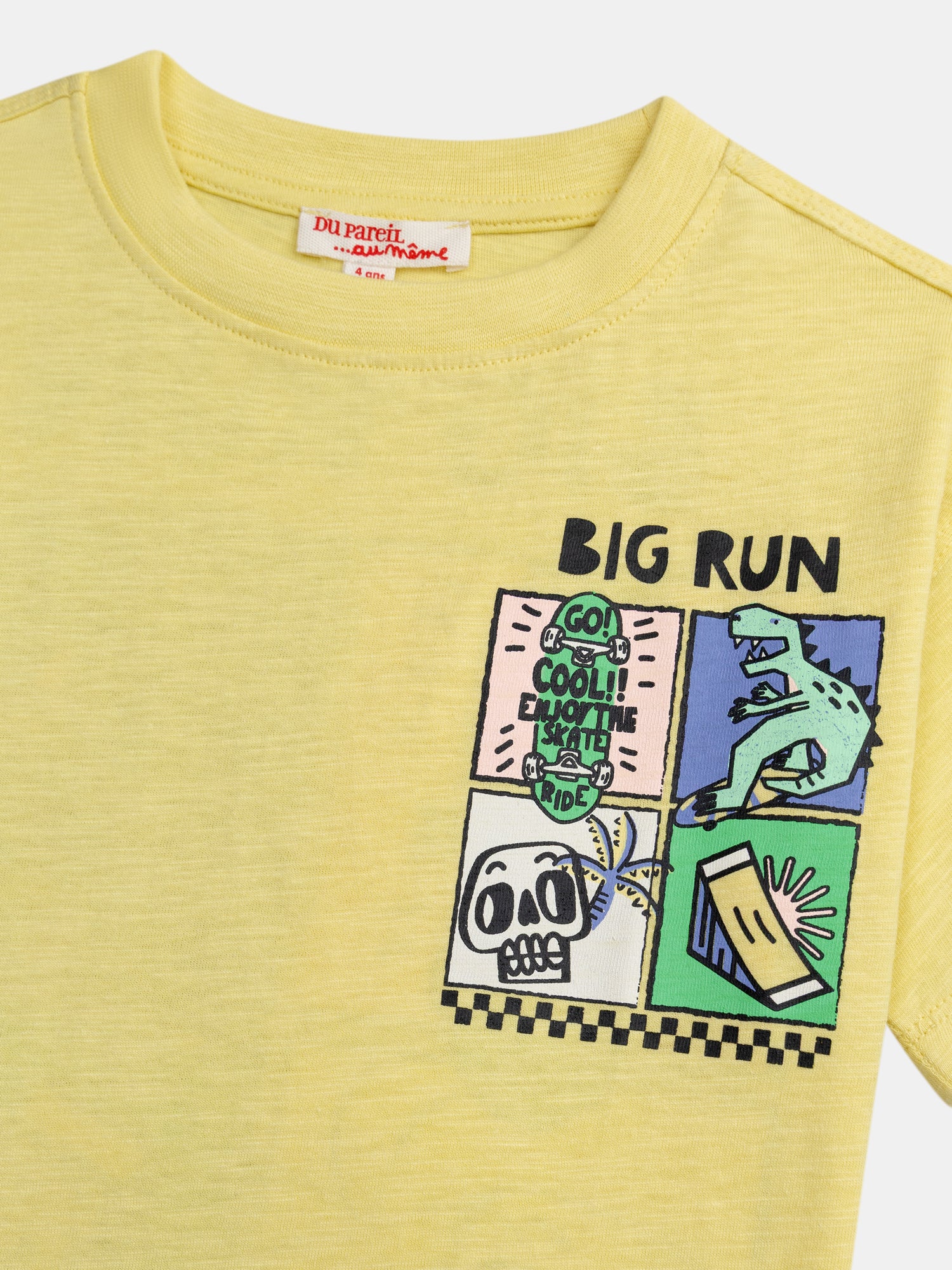T-shirt gialla con animazione di dinosauro per ragazzi - Image 4