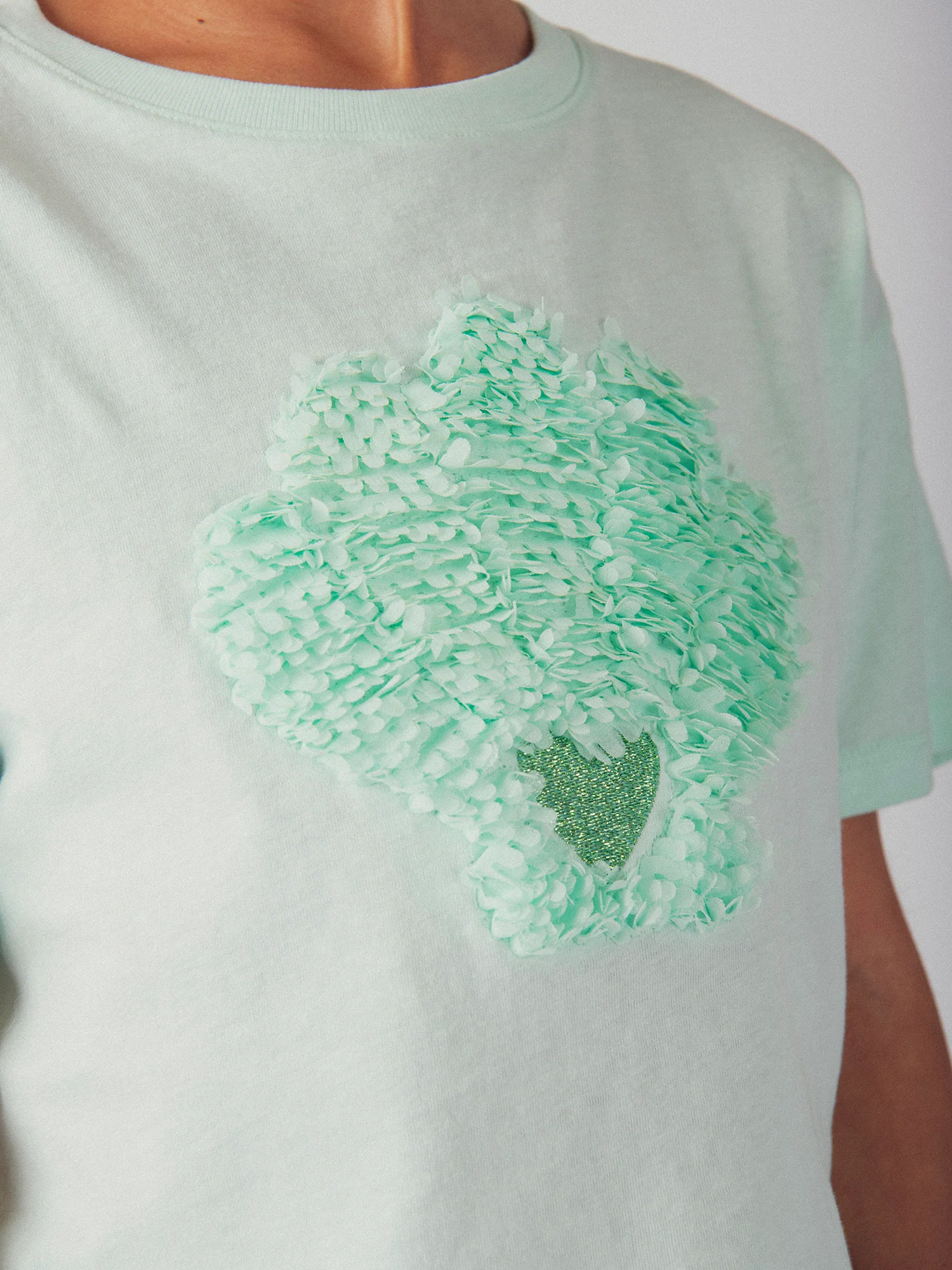T-shirt turchese con animazione di conchiglia 3D per ragazze - Image 5