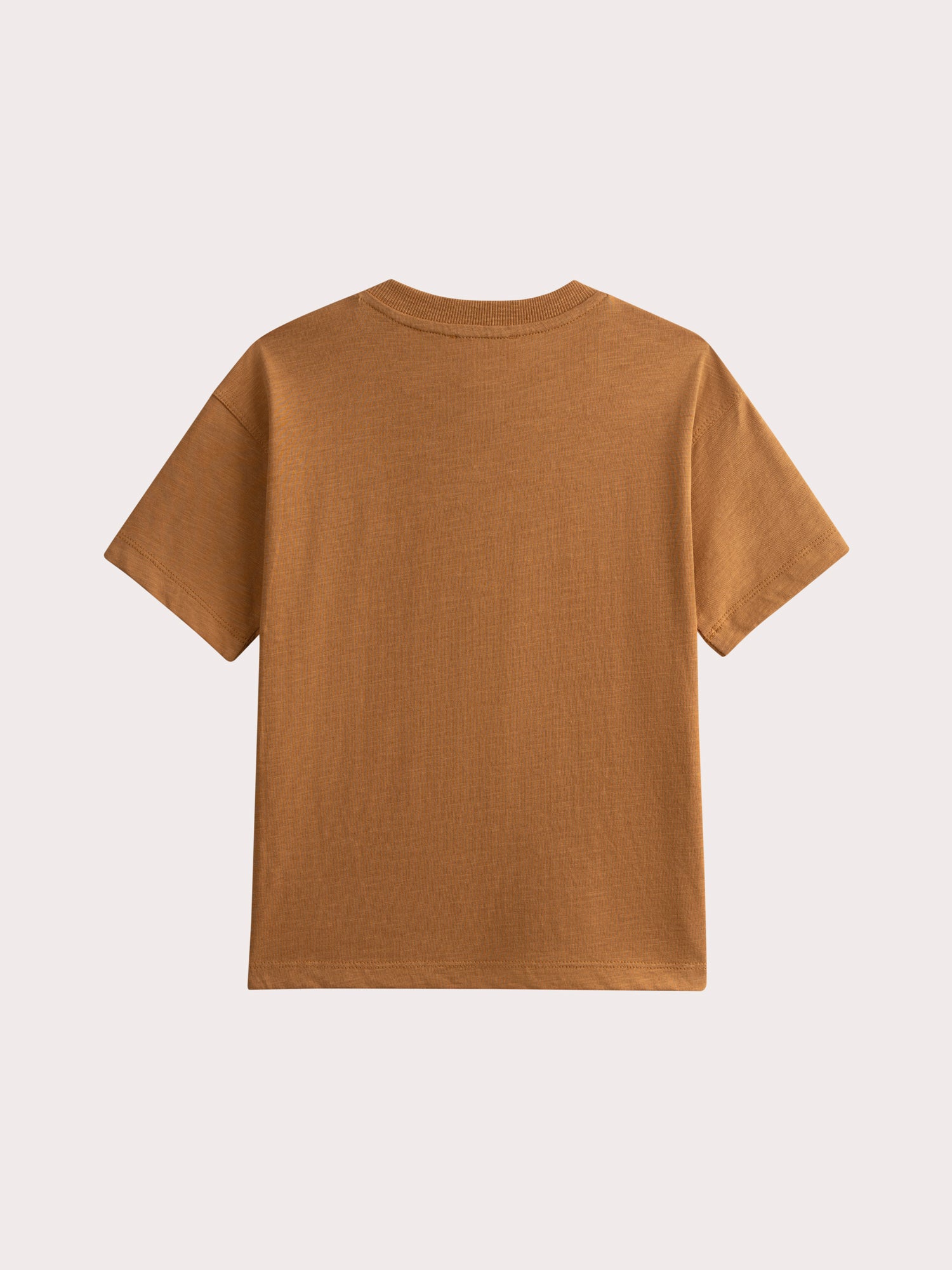 T-shirt Marrone con Dettaglio Fantasia - Image 3