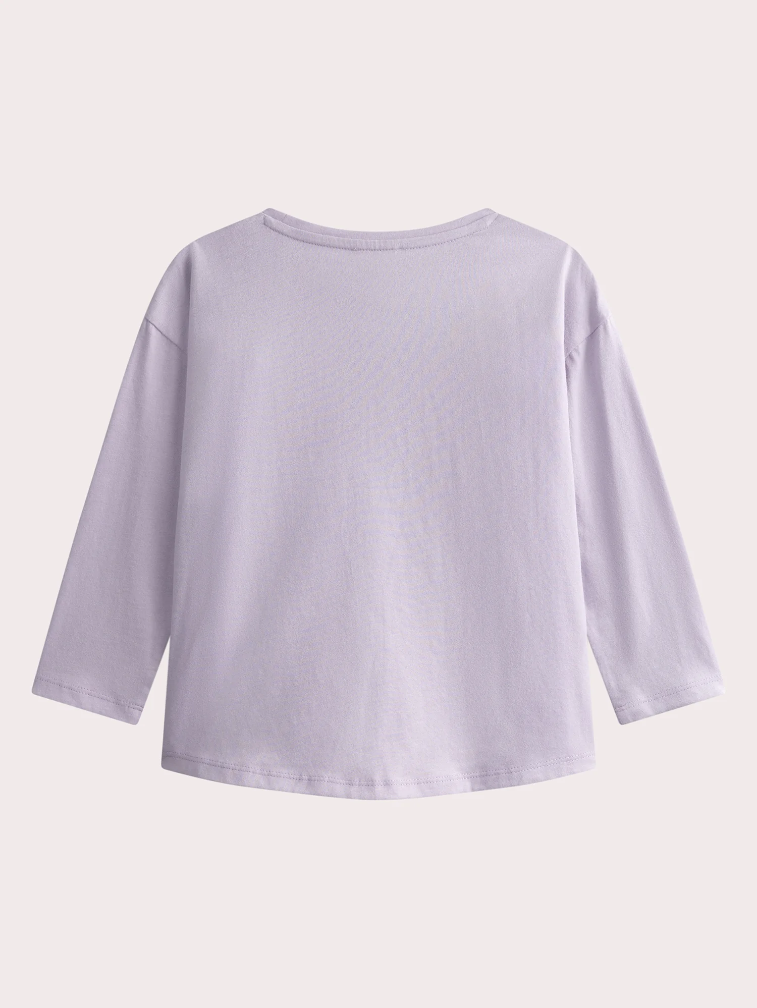 T-shirt mauve a maniche lunghe con animazione giraffa - Image 3