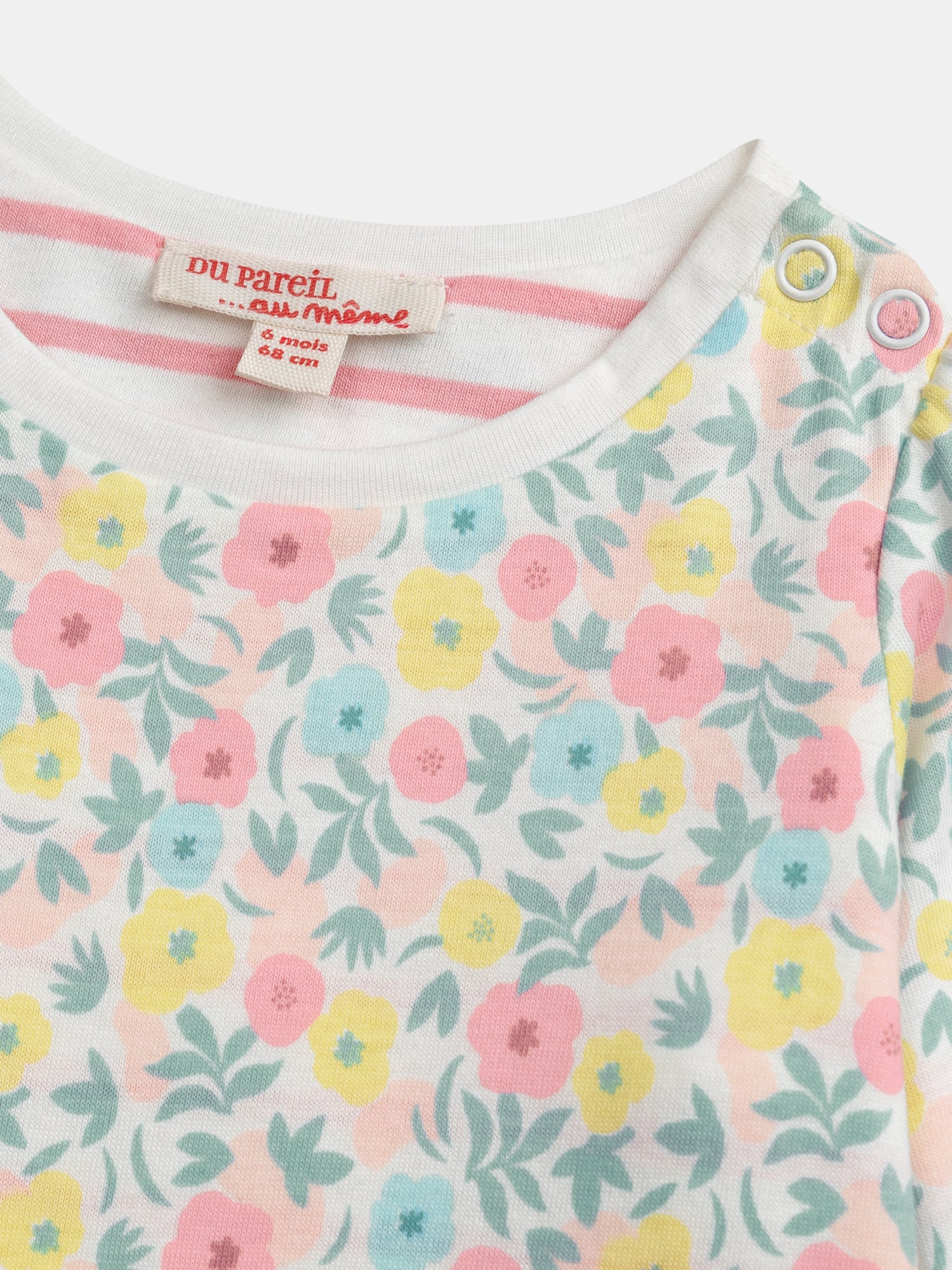 T-shirt reversibile con motivo fiori pastello per bambina - Image 4