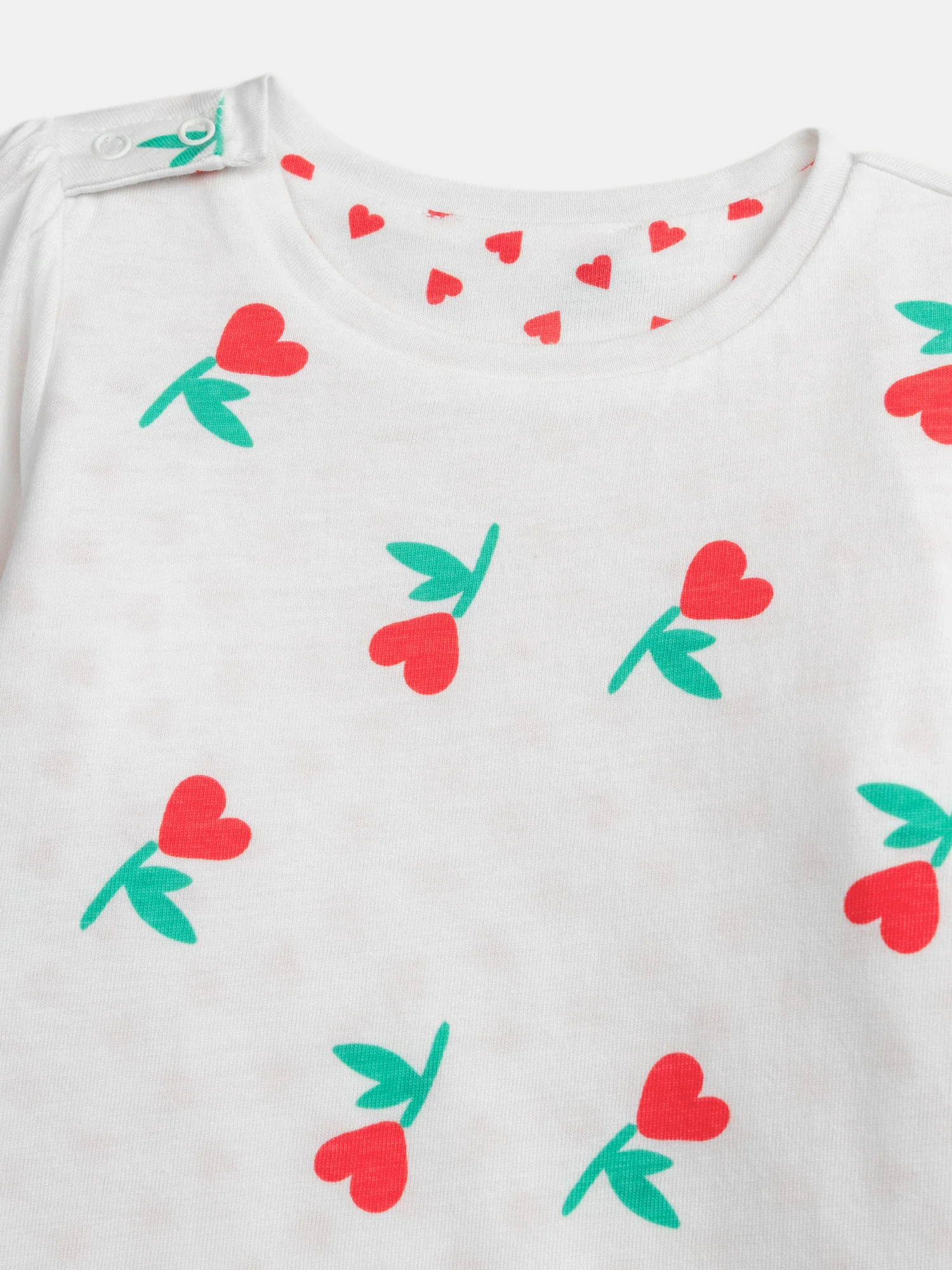 T-shirt reversibile con motivo cuore per bambina - Image 7