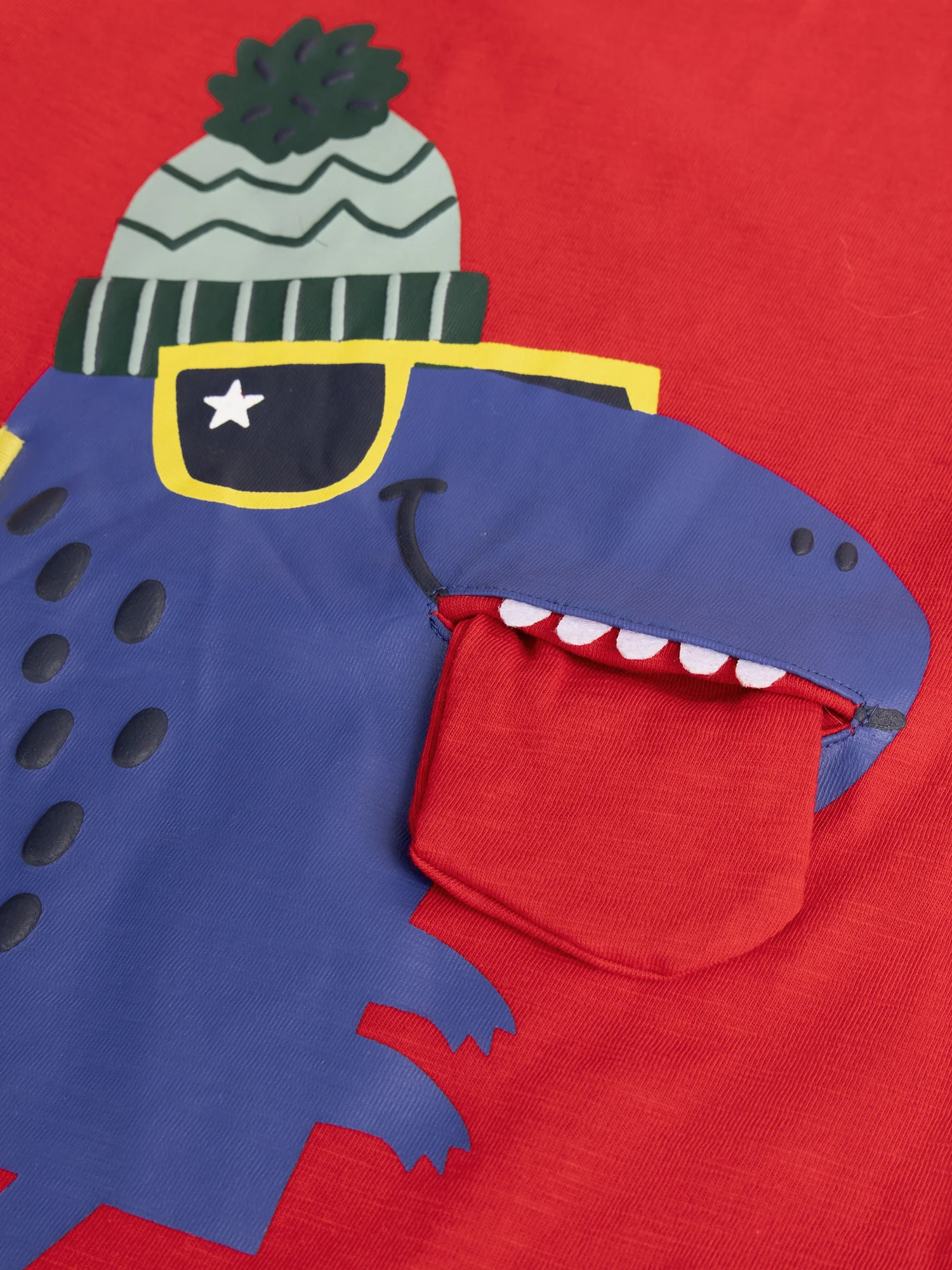 T-shirt rossa viva con animazione dinosauro per ragazzi - Image 3