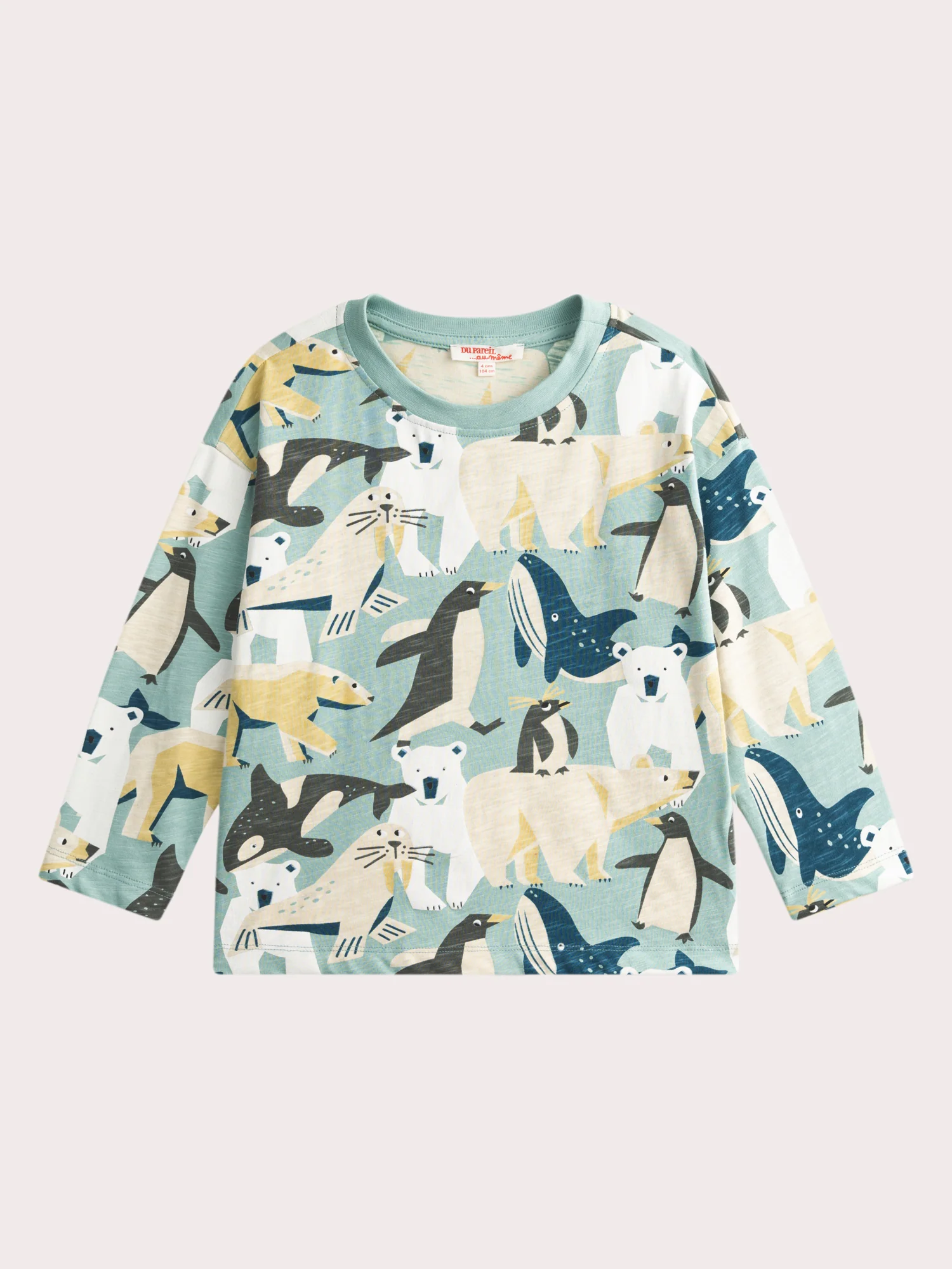 T-shirt Stampata Animali Artici per Bambino