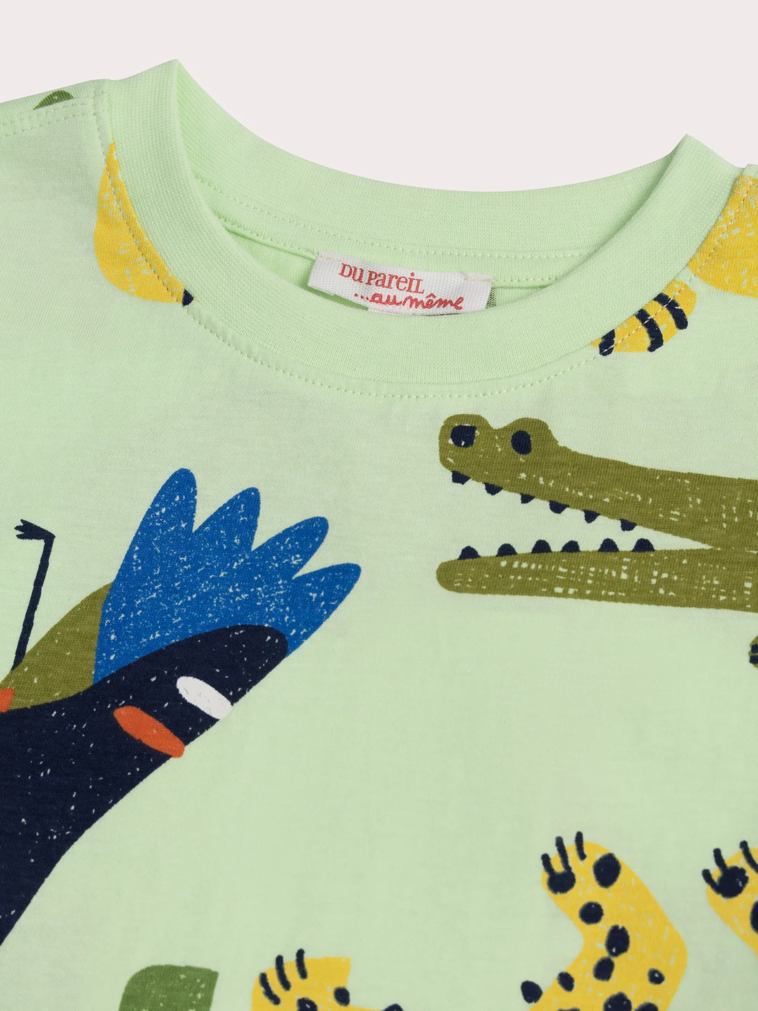T-shirt verde stampata con animale - Image 2