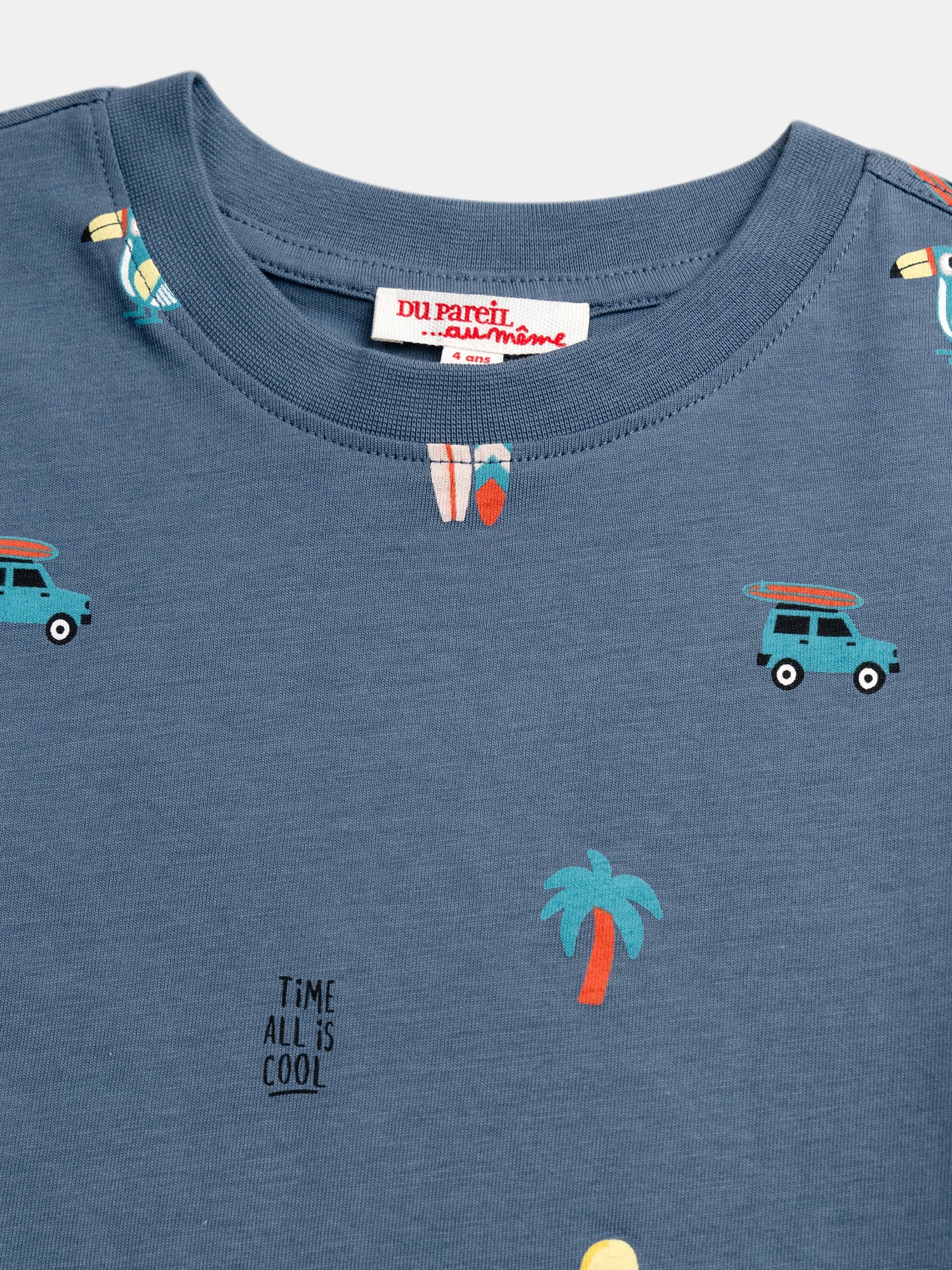 T-shirt bleu imprimé d'été pour garçon - Image 3