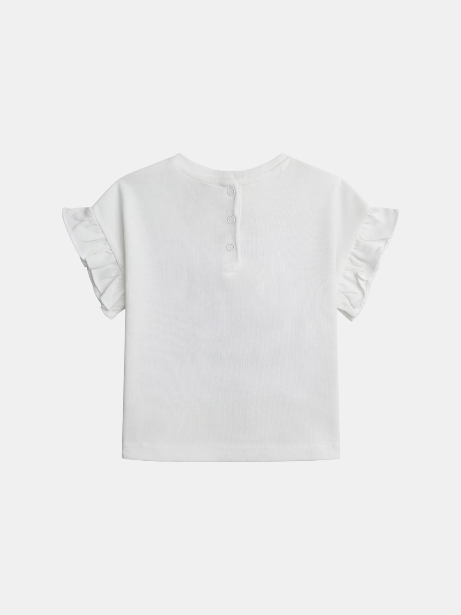 T-shirt écru à manches volantées "So Cute" pour bébé fille - Image 3