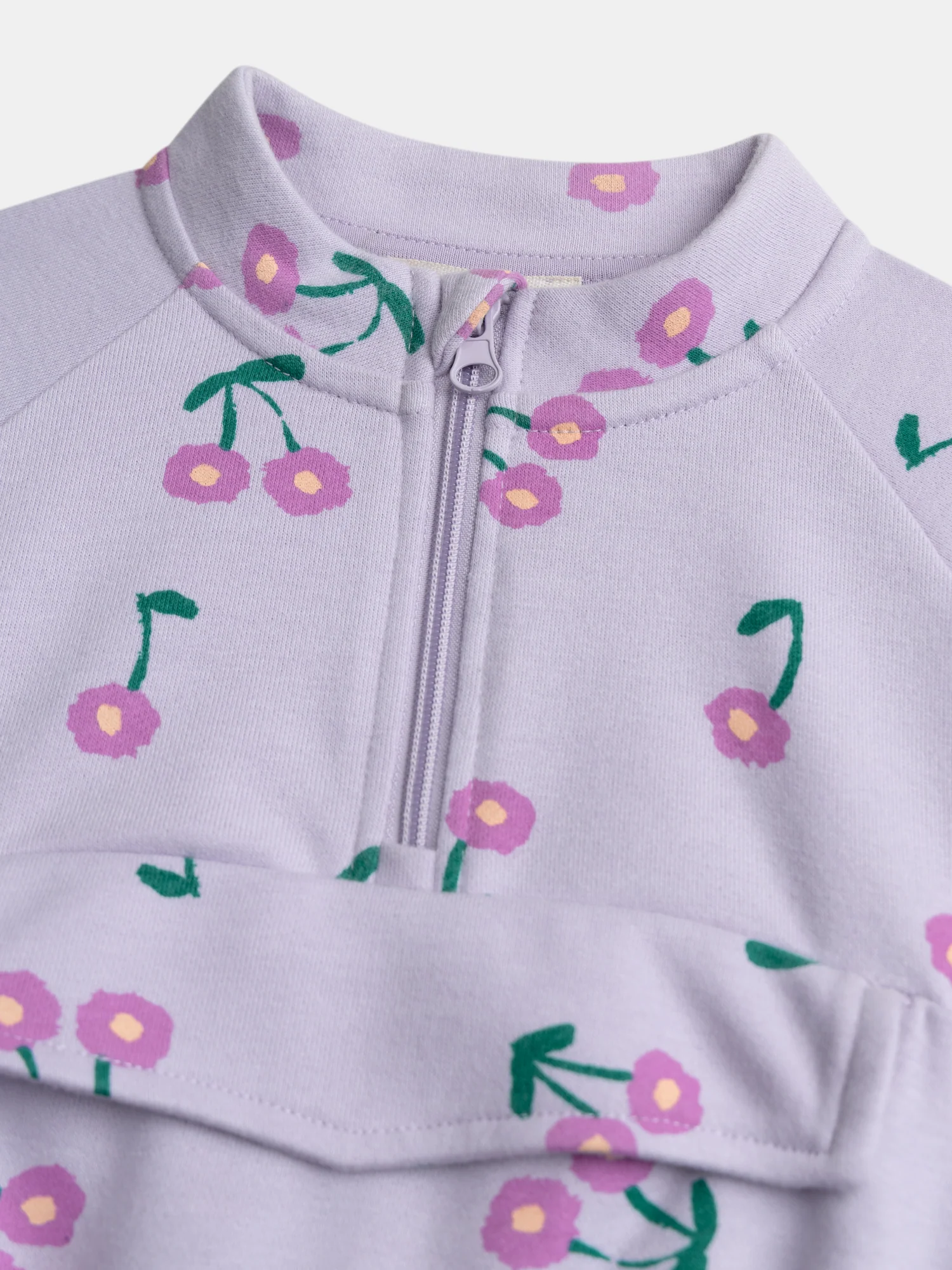 Top da jogging viola con stampa floreale per ragazze - Image 3