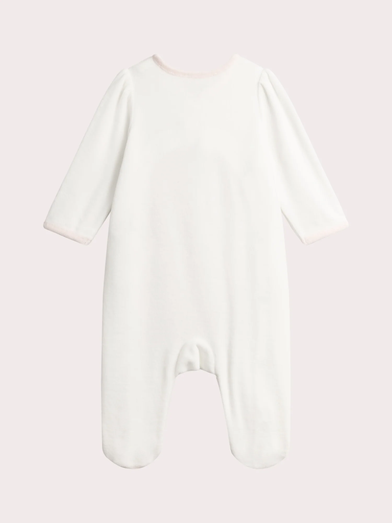 Tutina Beige in Velour per Bambina - Image 3