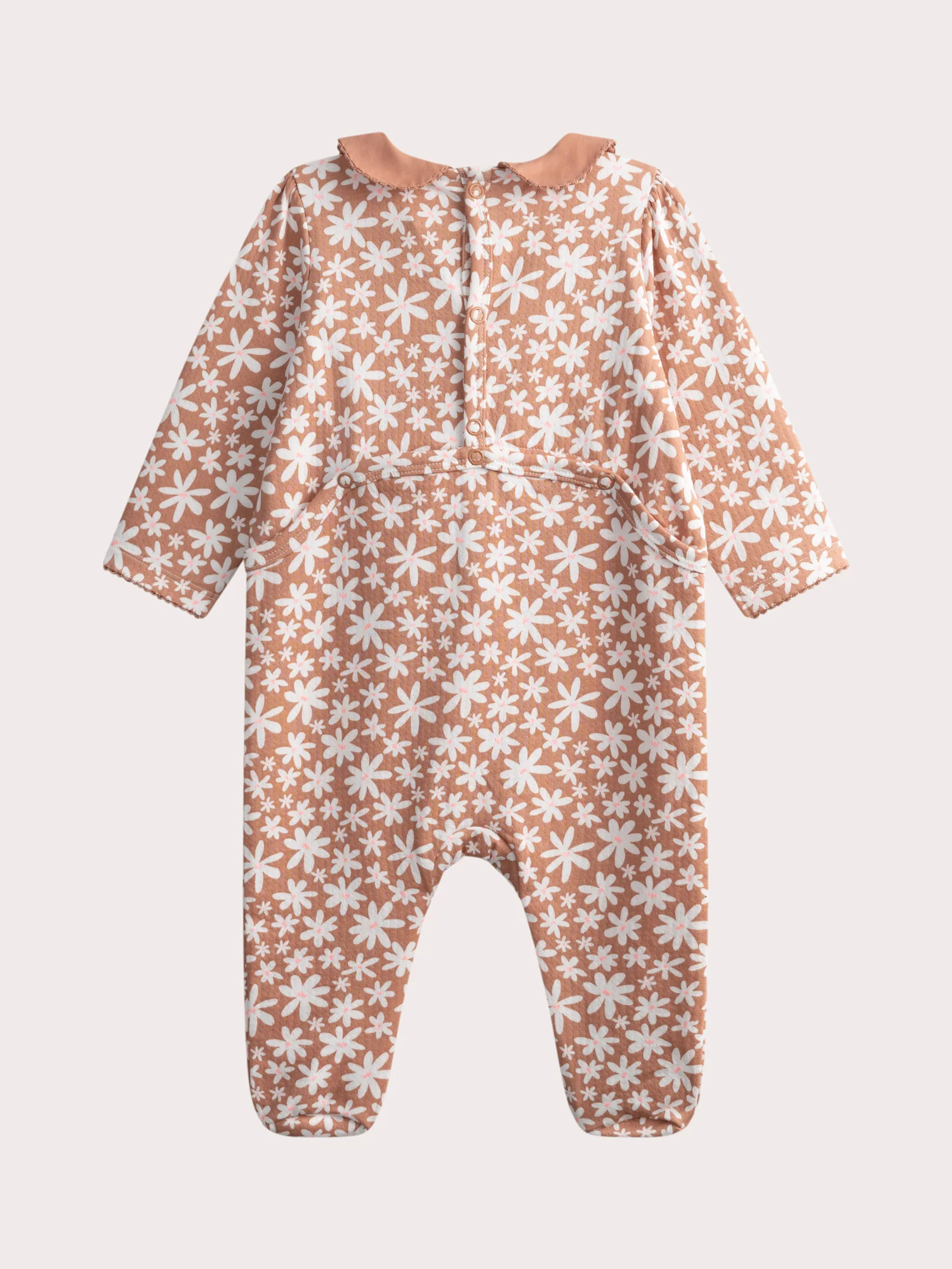 Tuta ecru a fiori per bambine - Image 3
