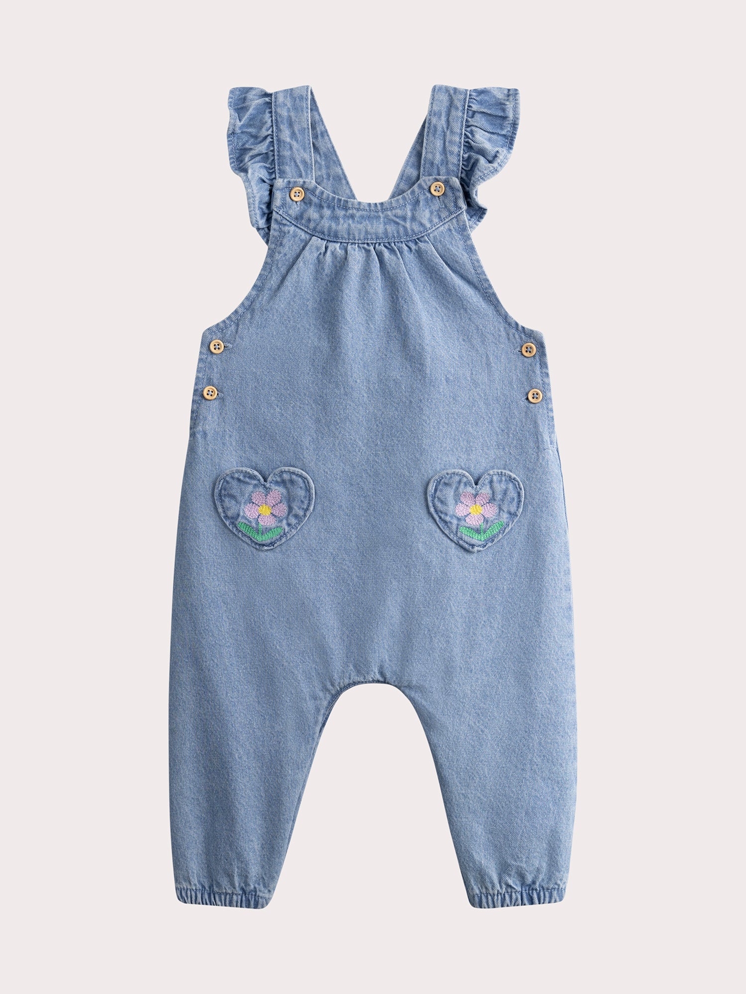 Tuta in denim per bambina