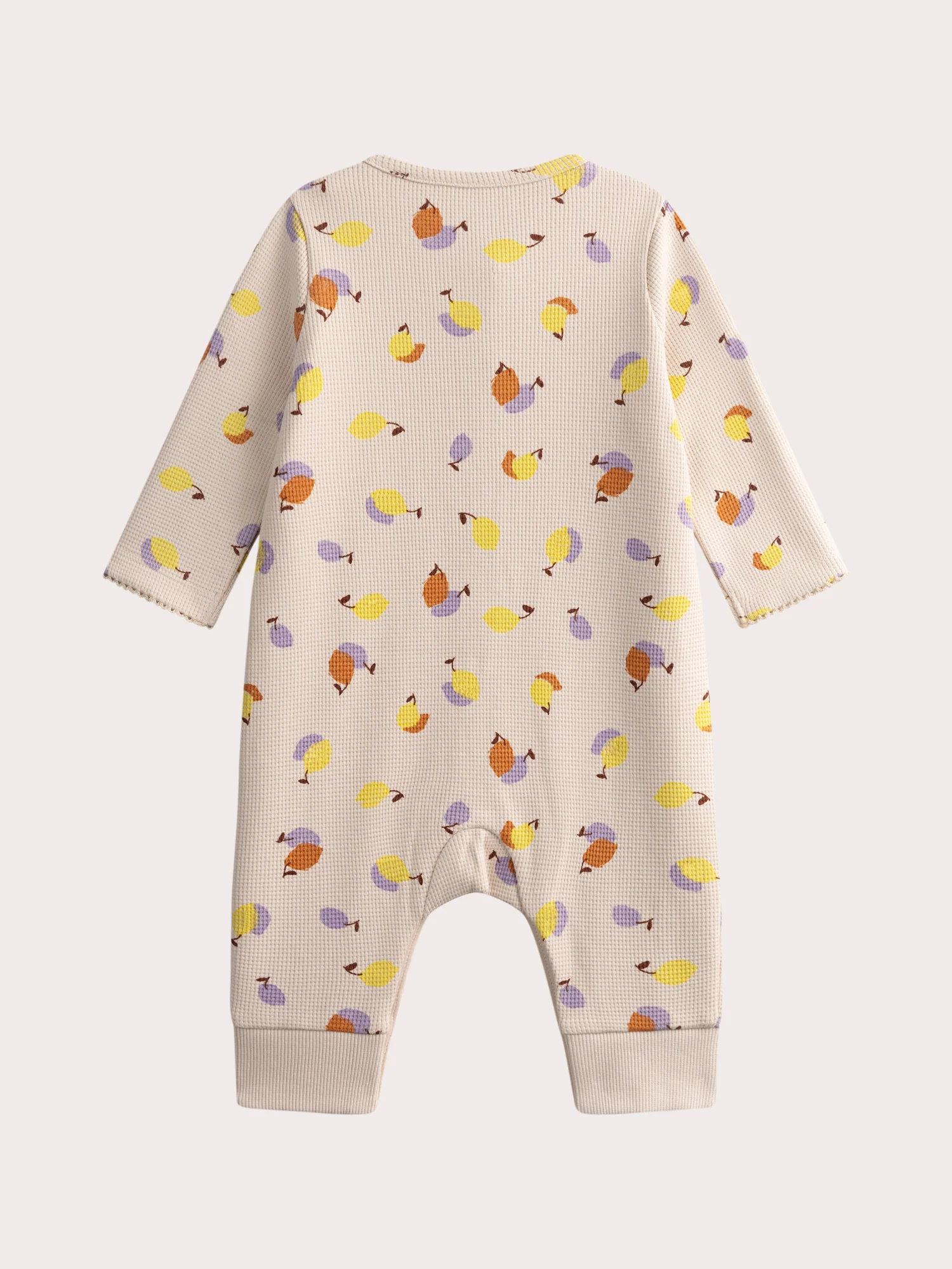 Tutina beige con stampa per bebè femmina - Image 3