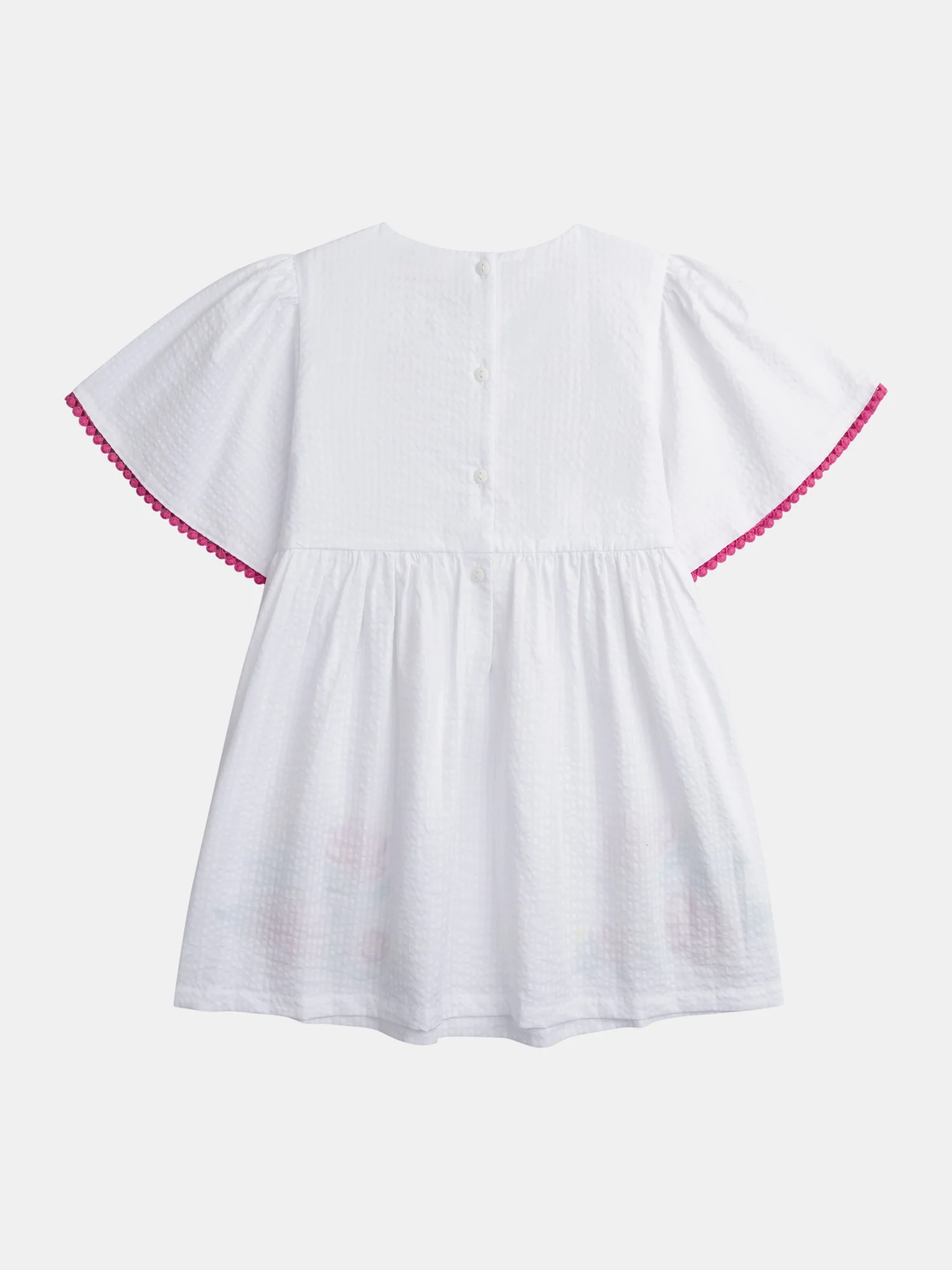 Vestito bianco con ricami floreali per ragazze - Image 6
