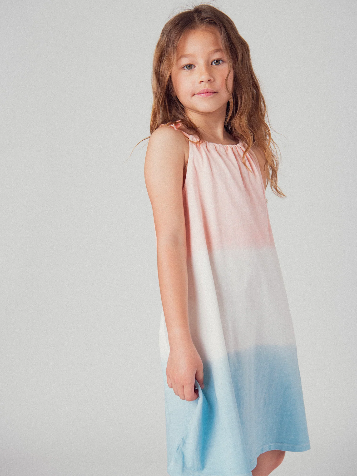 Vestito a spalline con stampa tie and dye per ragazza - Image 2