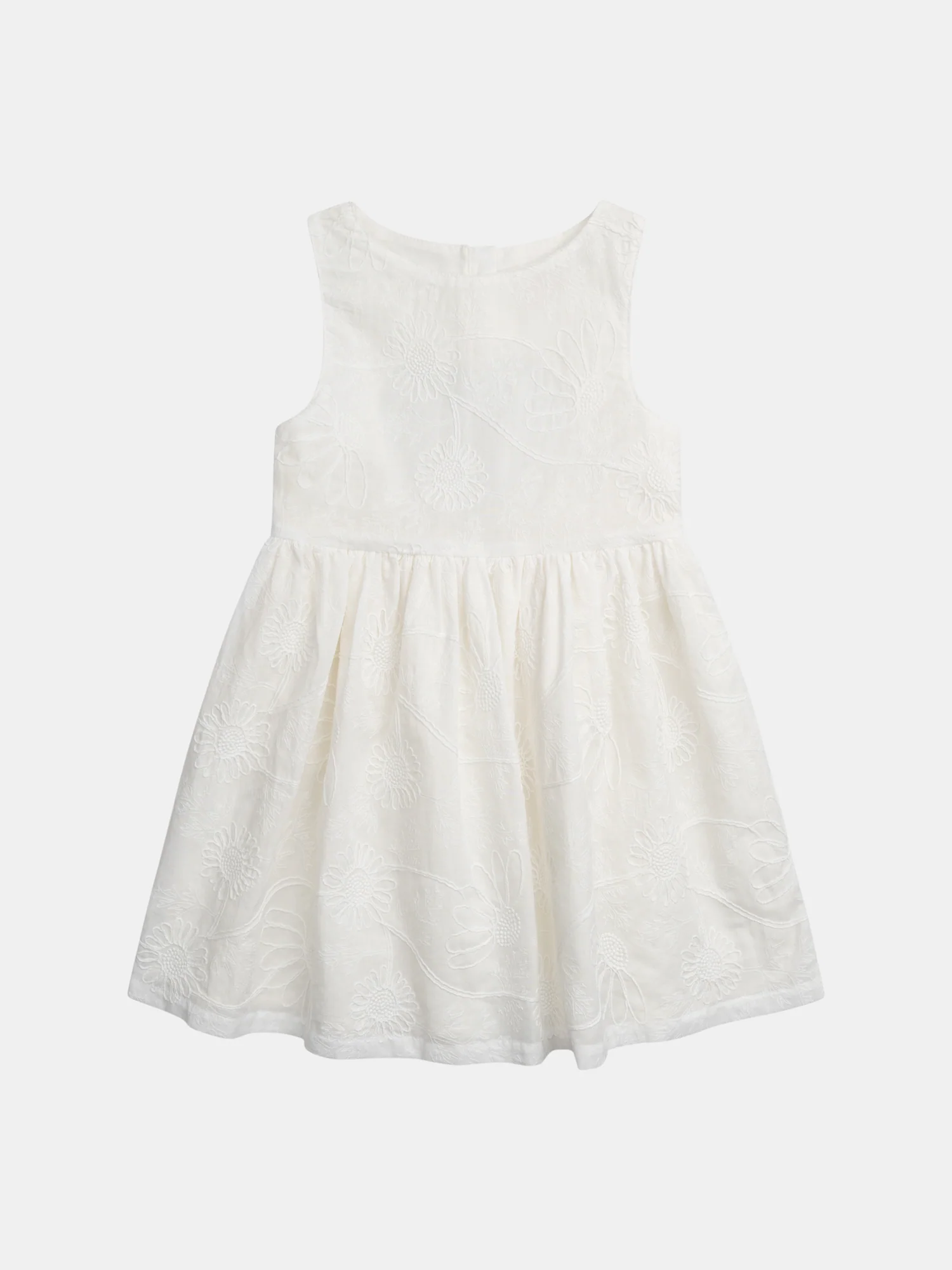 Vestito Ecru con Scollo a Cuore per Ragazze