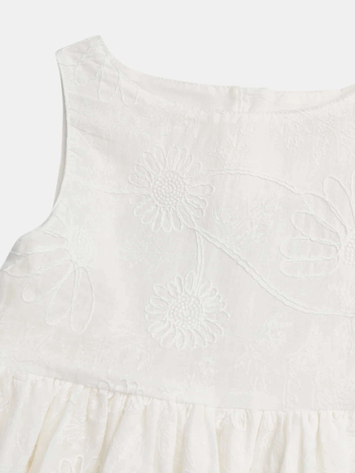 Vestito Ecru con Scollo a Cuore per Ragazze - Image 3