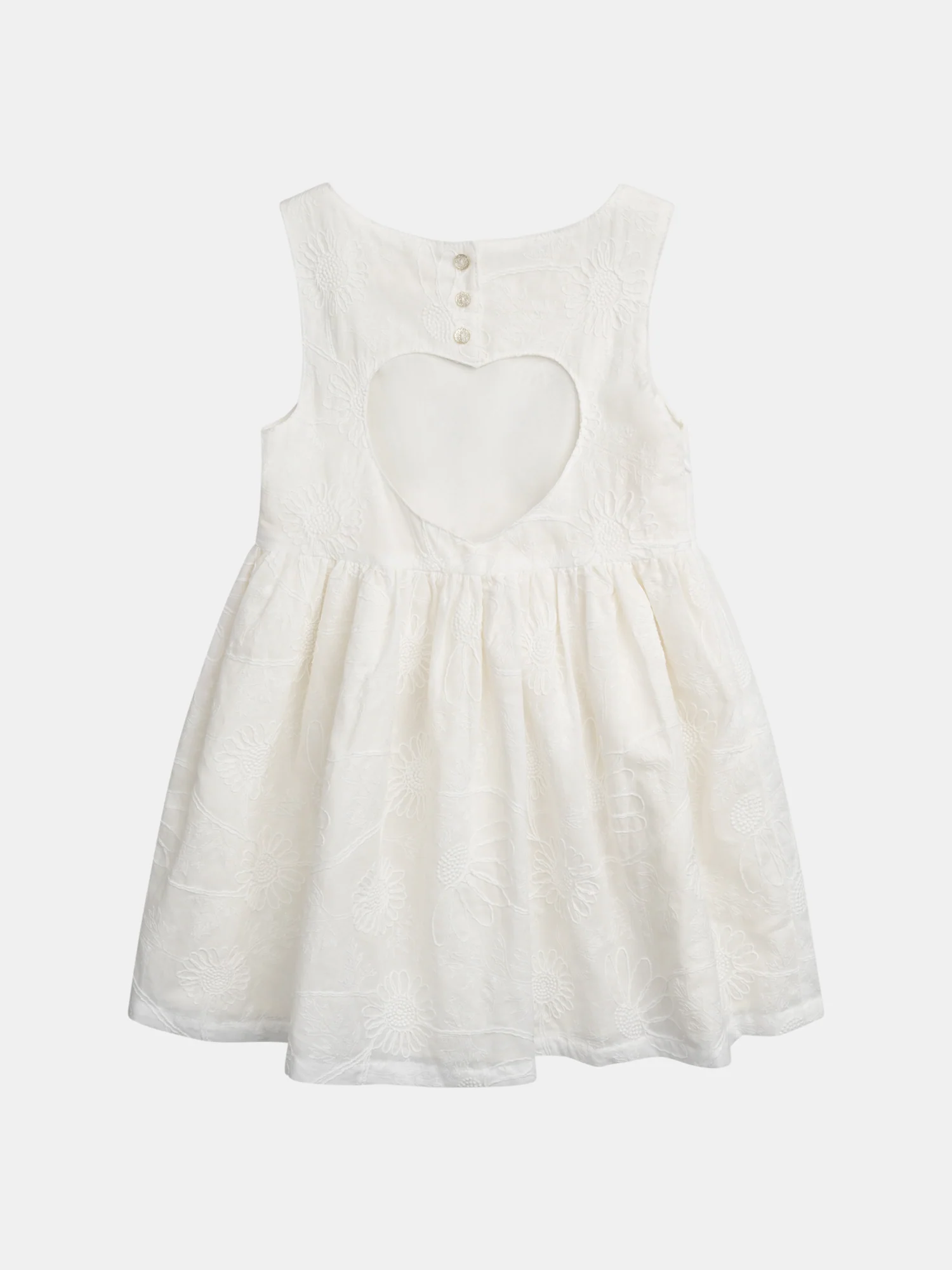 Vestito Ecru con Scollo a Cuore per Ragazze - Image 4
